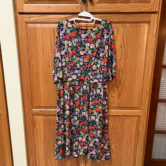 Kiyonna Pastel Floral Dress - Pink, Green, Blue, EUC, Size 2X - Picture 4 of 7